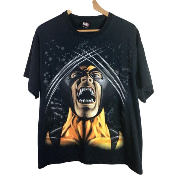 Vintage Marvel Mad Engine Wolverine DEADSTOCK T Shirt Black Large - Picture 1 of 4